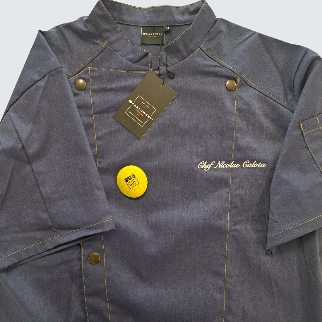 Short-Sleeve Chef Jacket Jeans-Style - Safetywear