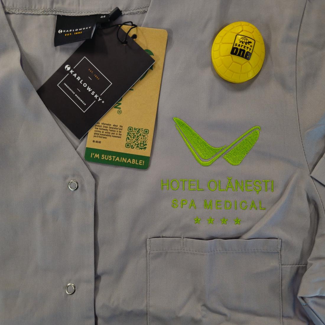 Túnica de mujer con botones y manga corta - Ropa de protección