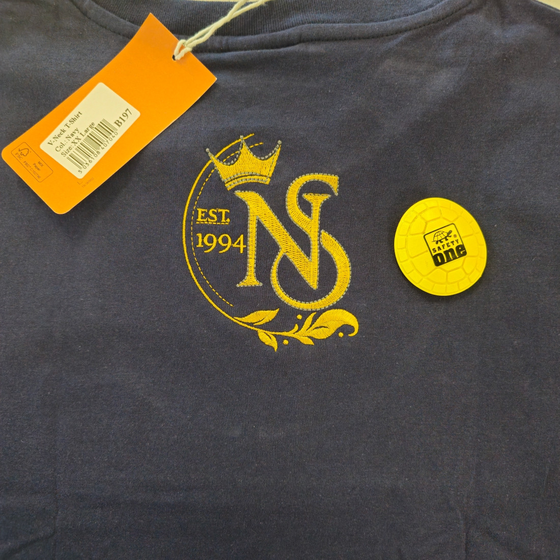 Camiseta de algodón con cuello en V - Ropa de protección