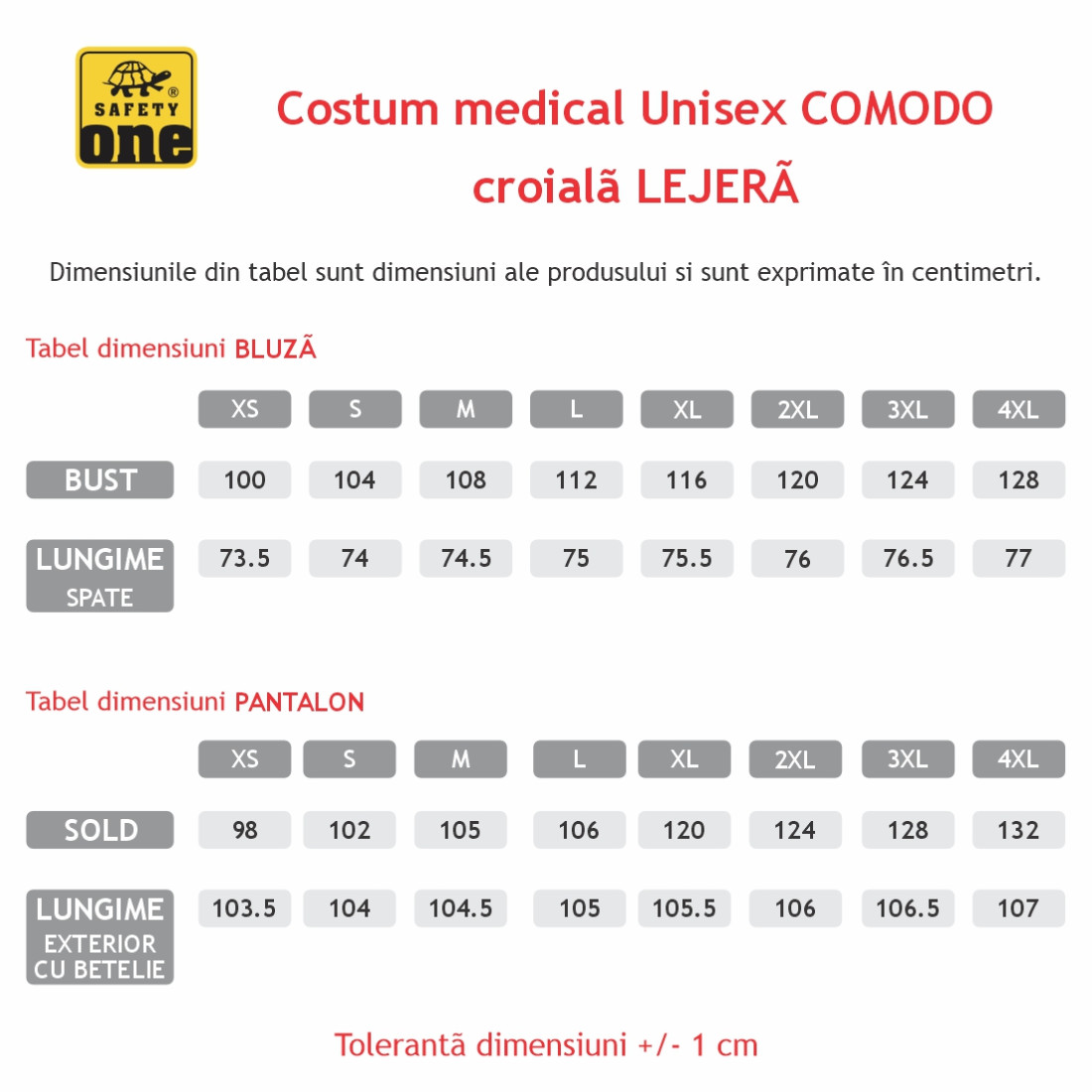 COMODO Unisex Medical Suit 165 gr - Safetywear
