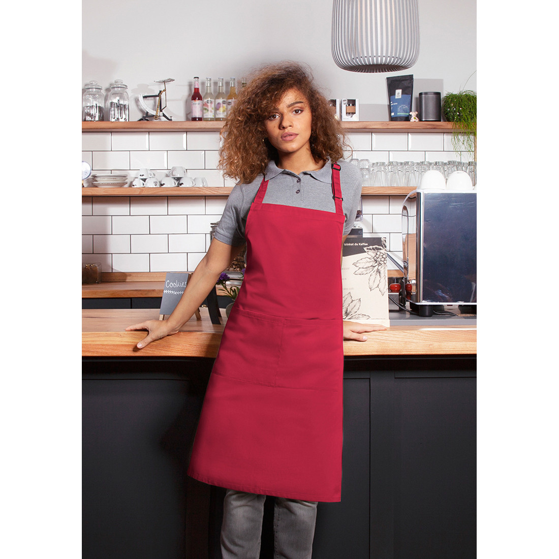 Tablier à bavette Basic avec boucle et poche - Les vêtements de protection Tablier à bavette Basic avec boucle et poche - Les vêtements de protection