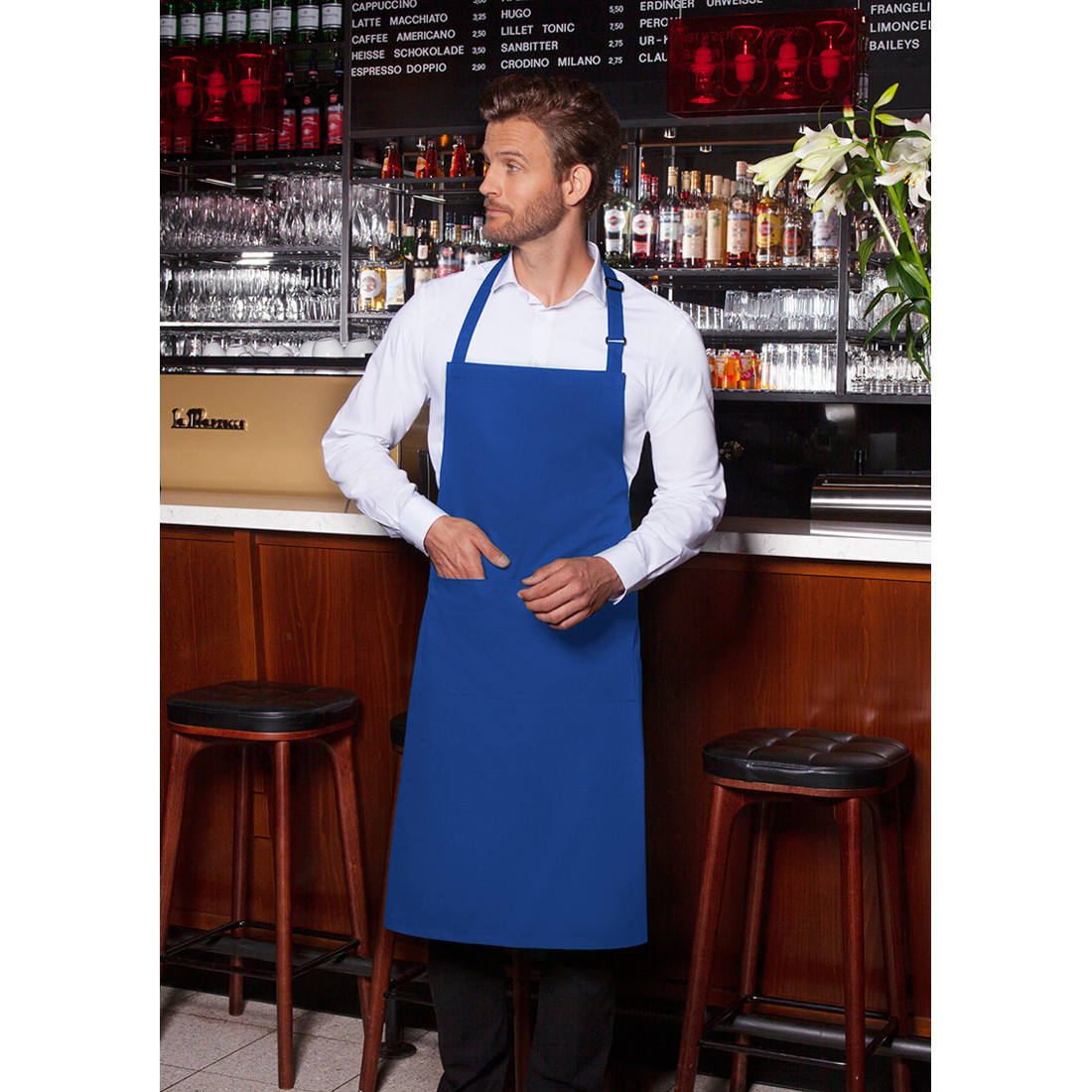Tablier à bavette Basic avec boucle et poche - Les vêtements de protection Tablier à bavette Basic avec boucle et poche - Les vêtements de protection