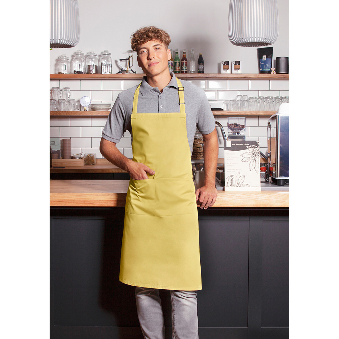 Tablier à bavette Basic avec boucle et poche - Les vêtements de protection Tablier à bavette Basic avec boucle et poche - Les vêtements de protection