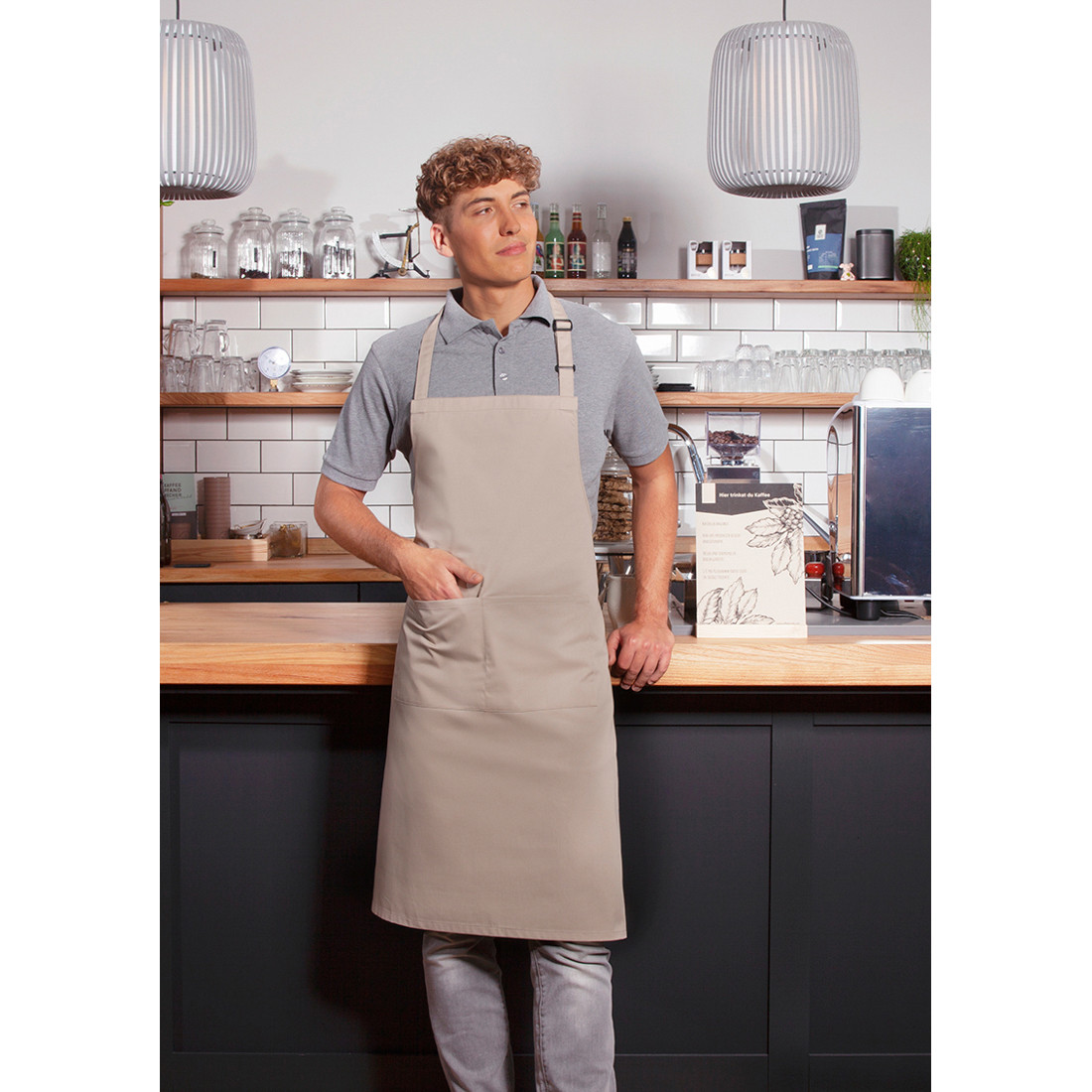 Tablier à bavette Basic avec boucle et poche - Les vêtements de protection Tablier à bavette Basic avec boucle et poche - Les vêtements de protection