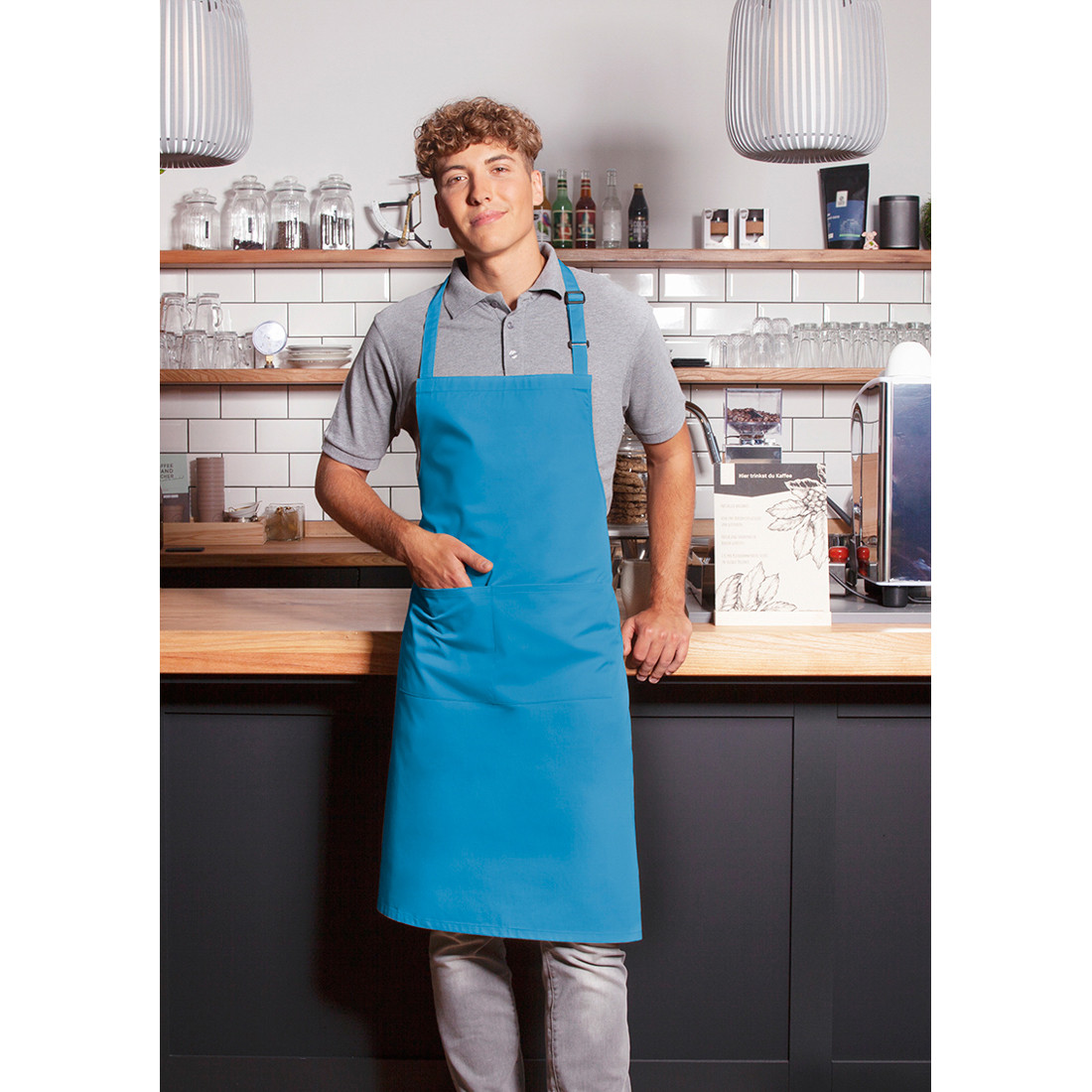 Tablier à bavette Basic avec boucle et poche - Les vêtements de protection Tablier à bavette Basic avec boucle et poche - Les vêtements de protection