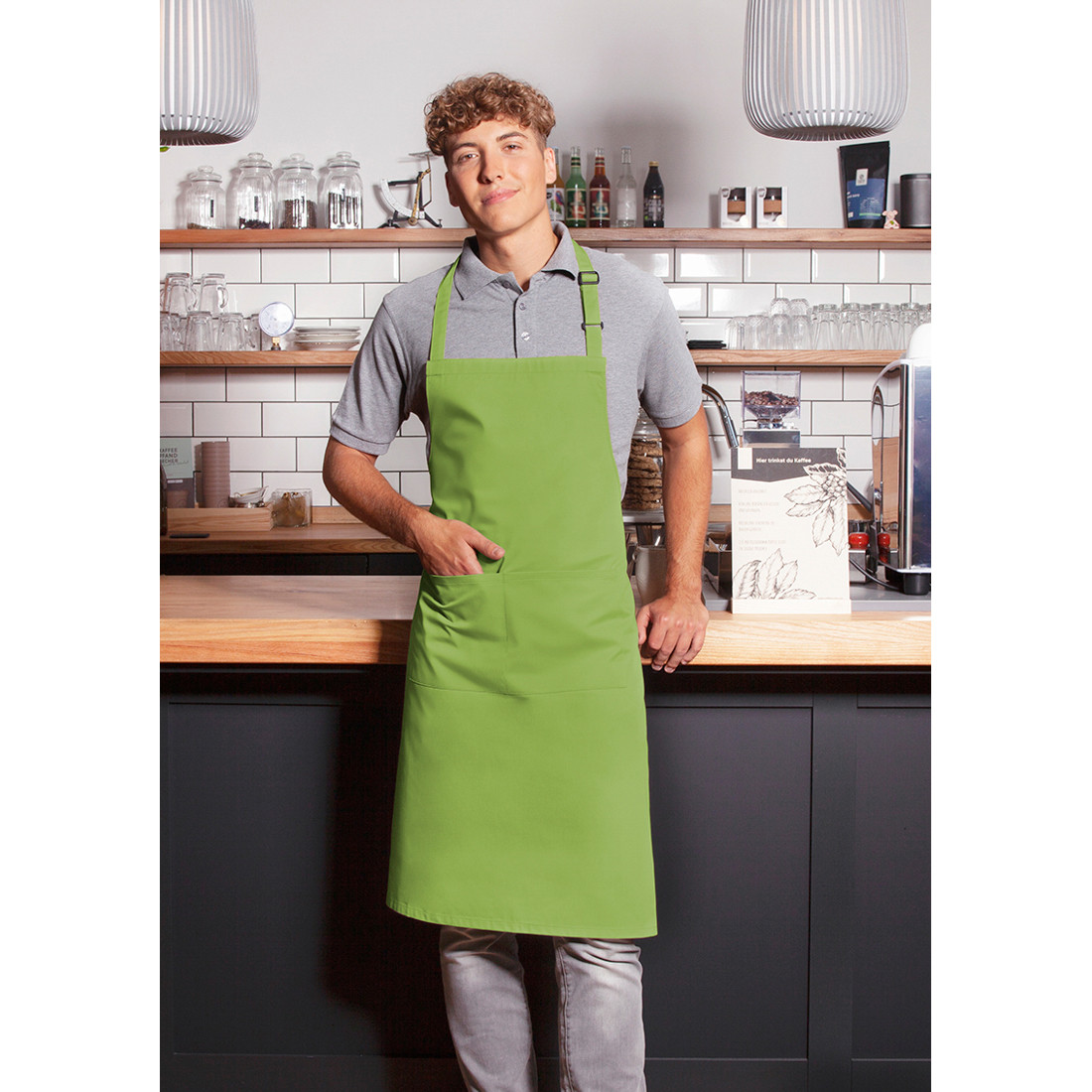 Tablier à bavette Basic avec boucle et poche - Les vêtements de protection Tablier à bavette Basic avec boucle et poche - Les vêtements de protection