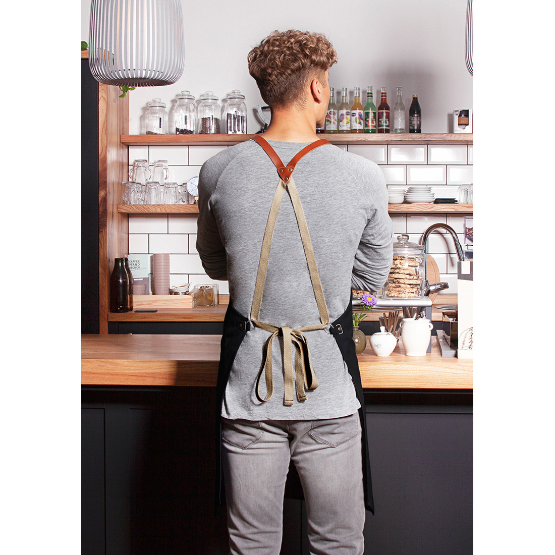 Bib Apron Green-Generation , from Sustainable Material , Recycled Polyester - Safetywear