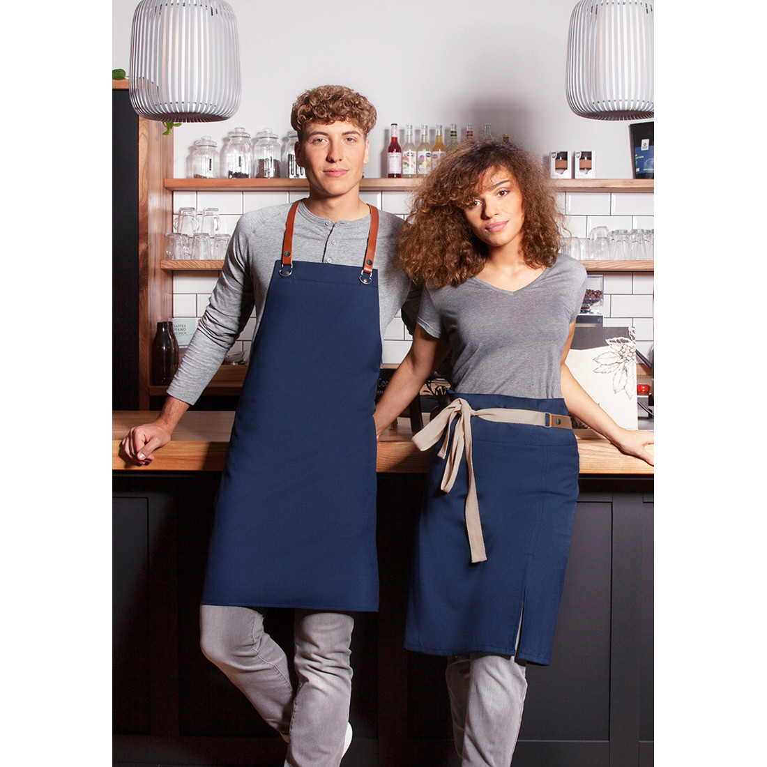 Bib Apron Green-Generation , from Sustainable Material , Recycled Polyester - Safetywear