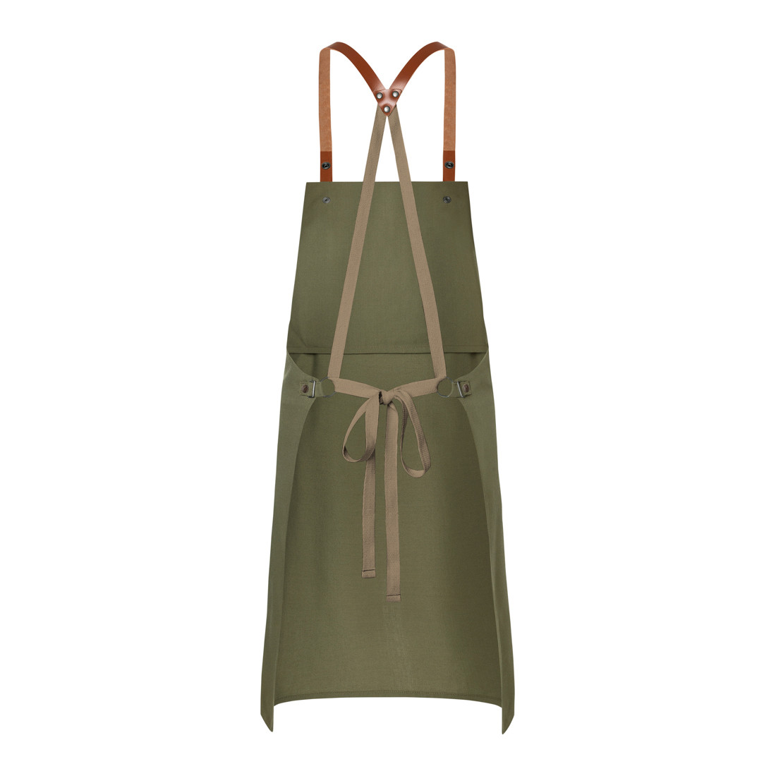 Bib Apron Green-Generation , from Sustainable Material , Recycled Polyester - Safetywear