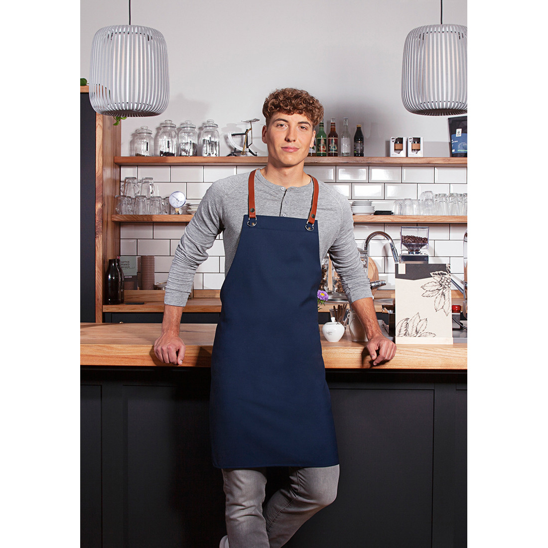 Bib Apron Green-Generation , from Sustainable Material , Recycled Polyester - Safetywear