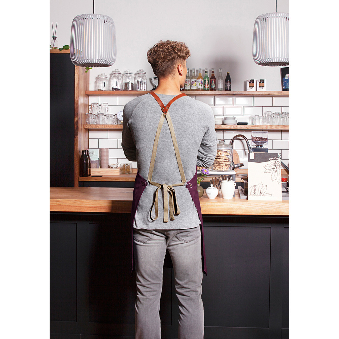 Bib Apron Green-Generation , from Sustainable Material , Recycled Polyester - Safetywear