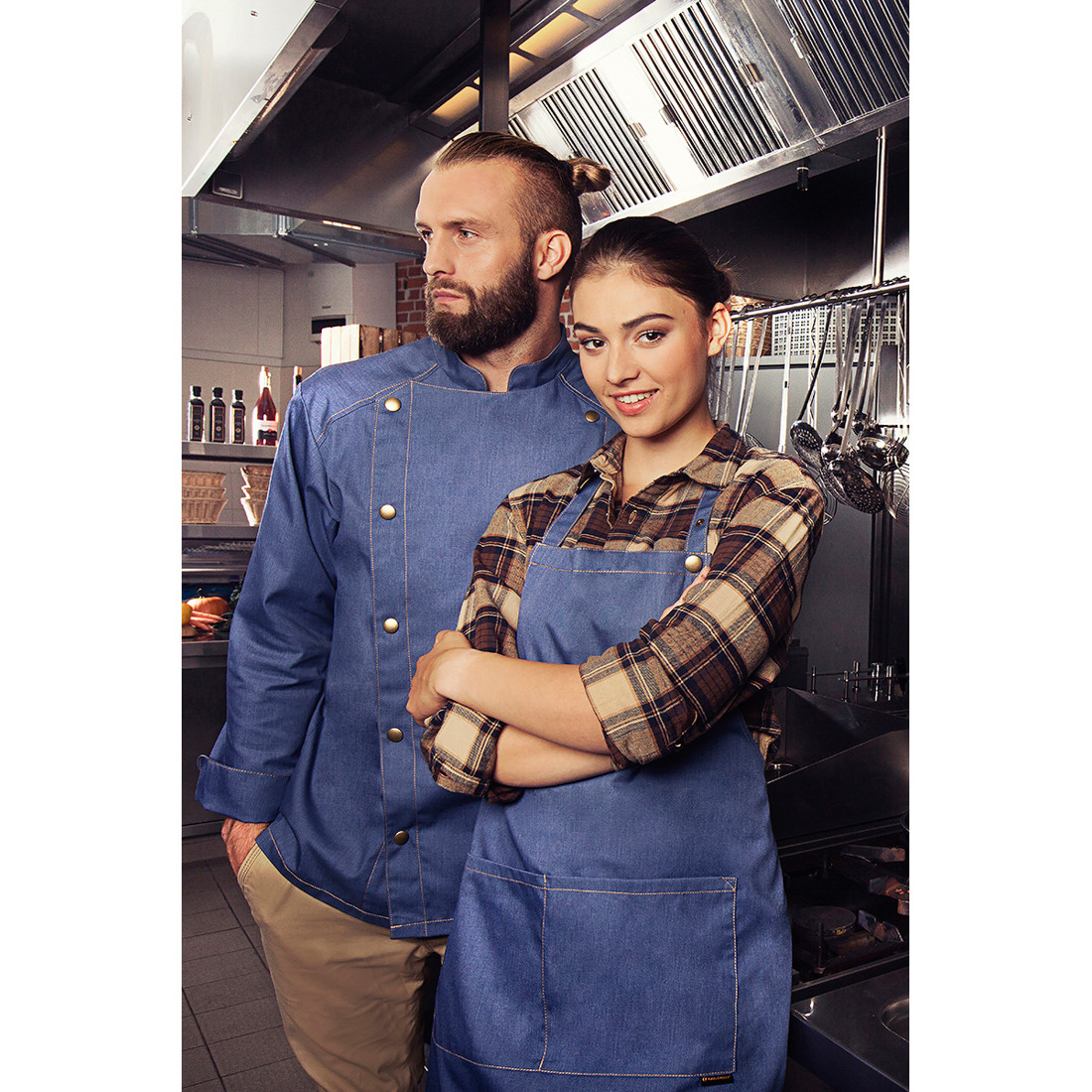 Tablier à bavette Jeans-Style - Les vêtements de protection Tablier à bavette Jeans-Style - Les vêtements de protection