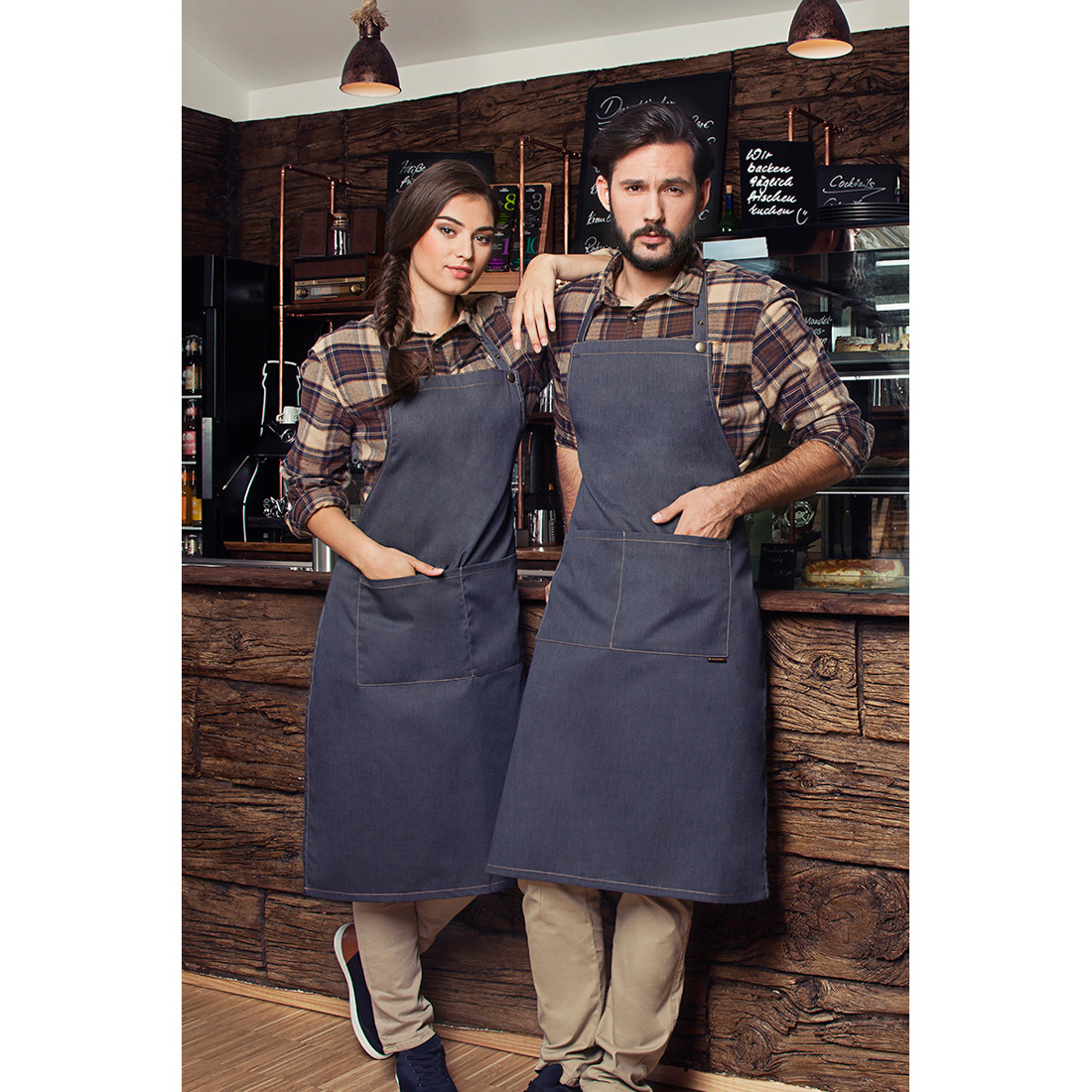 Tablier à bavette Jeans-Style - Les vêtements de protection Tablier à bavette Jeans-Style - Les vêtements de protection