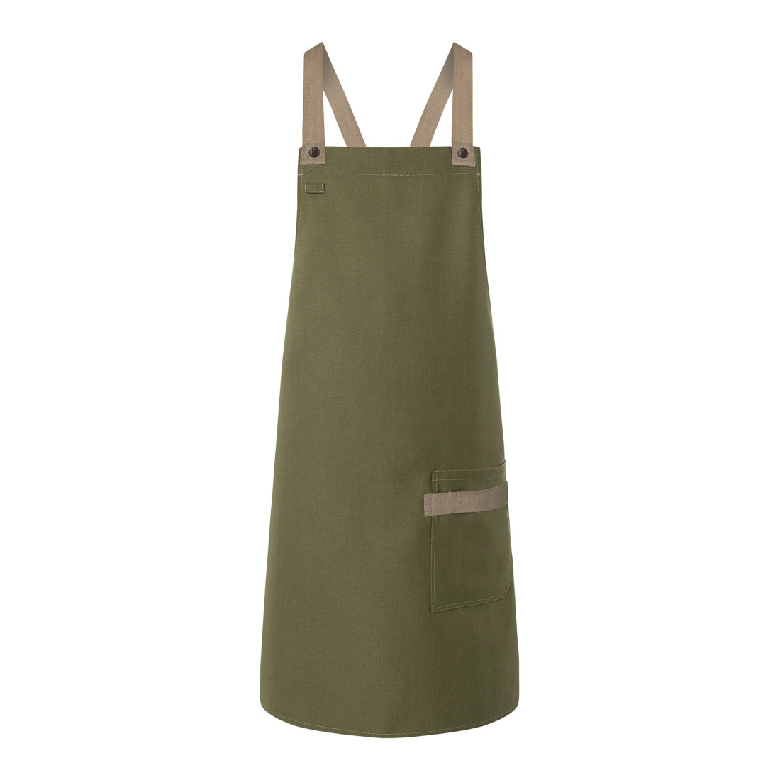 Tablier à bavette Urban-Look avec bretelles croisées et poche - Les vêtements de protection Tablier à bavette Urban-Look avec bretelles croisées et poche - Les vêtements de protection