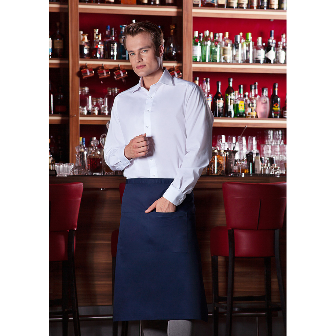 Tablier de bistro Basic avec poche - Les vêtements de protection