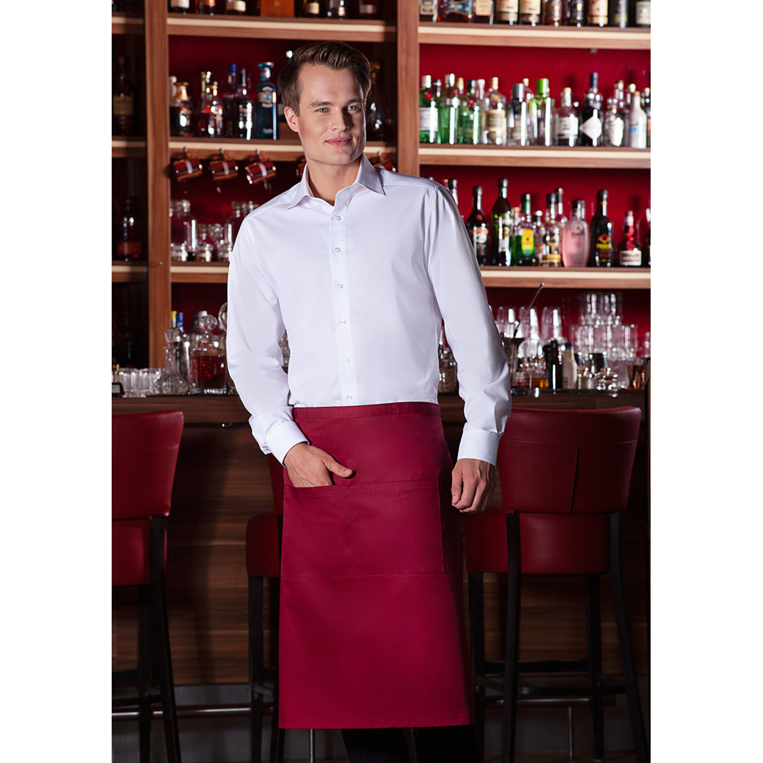 Tablier de bistro Basic avec poche - Les vêtements de protection