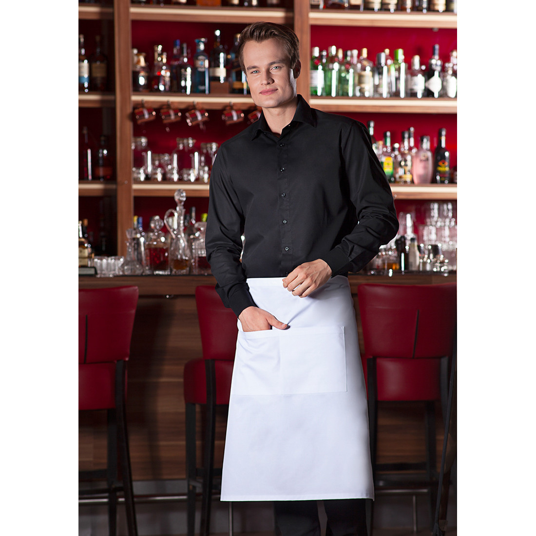 Tablier de bistro Basic avec poche - Les vêtements de protection Tablier de bistro Basic avec poche - Les vêtements de protection