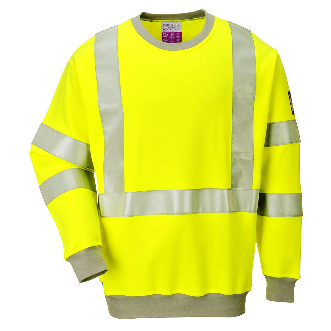 Flame Resistant Anti-Static Hi-Vis Sweatshirt - Safetywear Flame Resistant Anti-Static Hi-Vis Sweatshirt - Safetywear