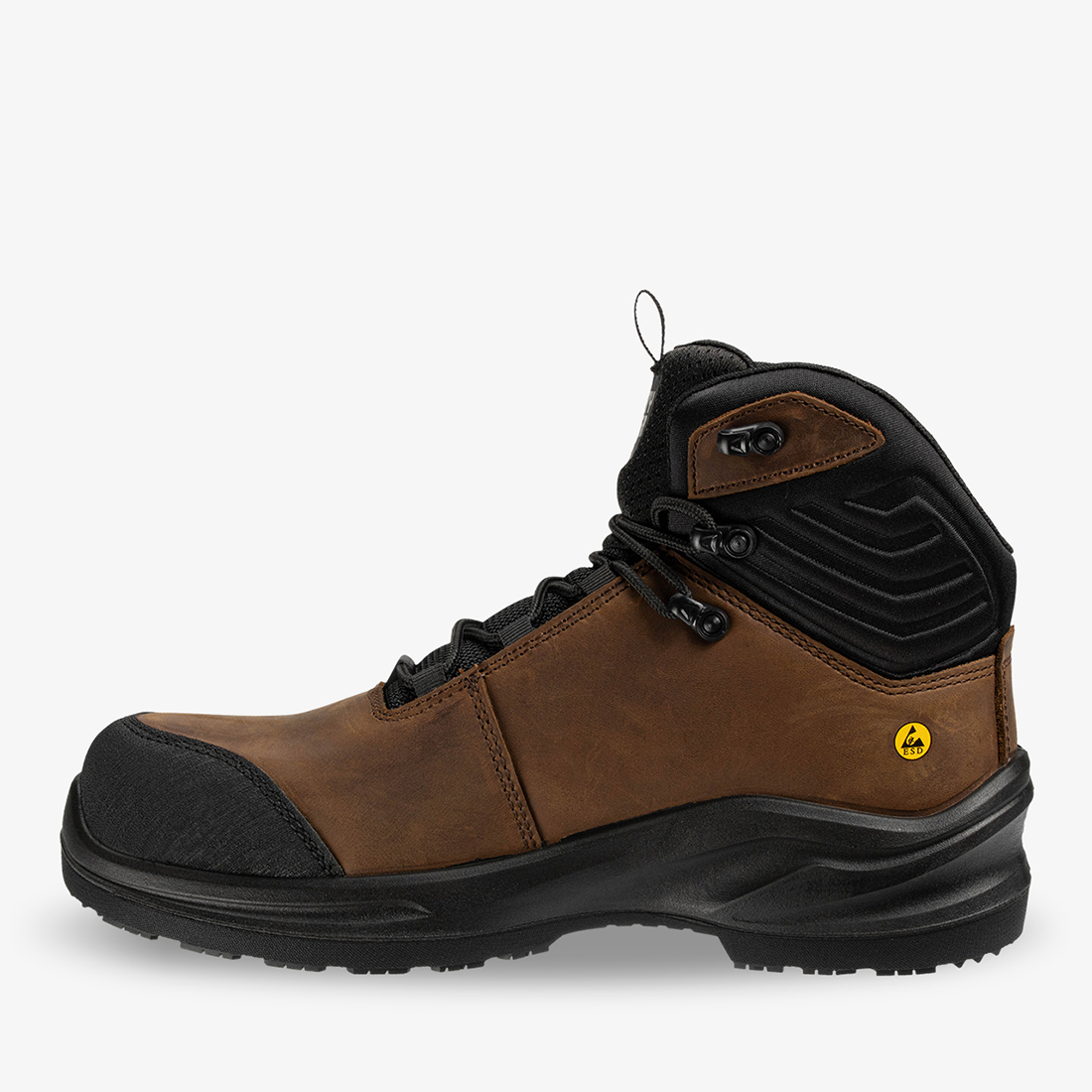 Botas de seguridad ESD de cuero para un agarre y tracción extremos MODULO LEA S3S - Calzado de protección Botas de seguridad ESD de cuero para un agarre y tracción extremos MODULO LEA S3S - Calzado de protección