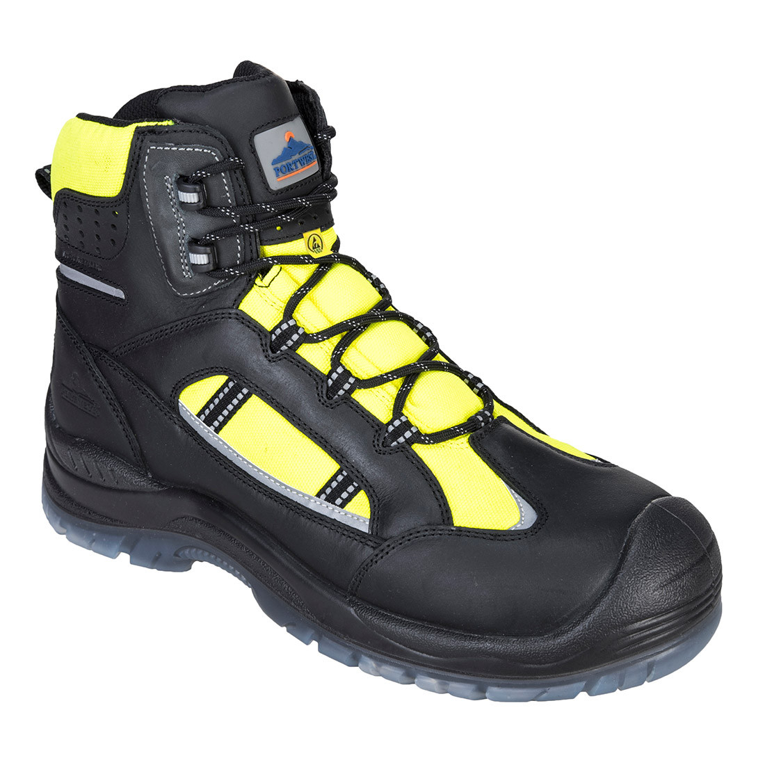 Portwest Compositelite Retroglo Stiefel S3 mit Warnschutzelementen WR ESD - Arbeitschuhe