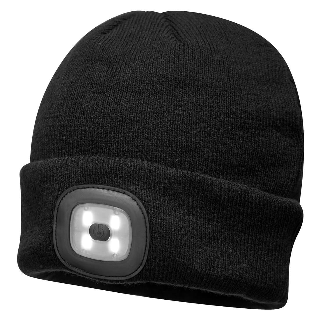 Beanie LED Head Light USB Rechargeable - Safetywear