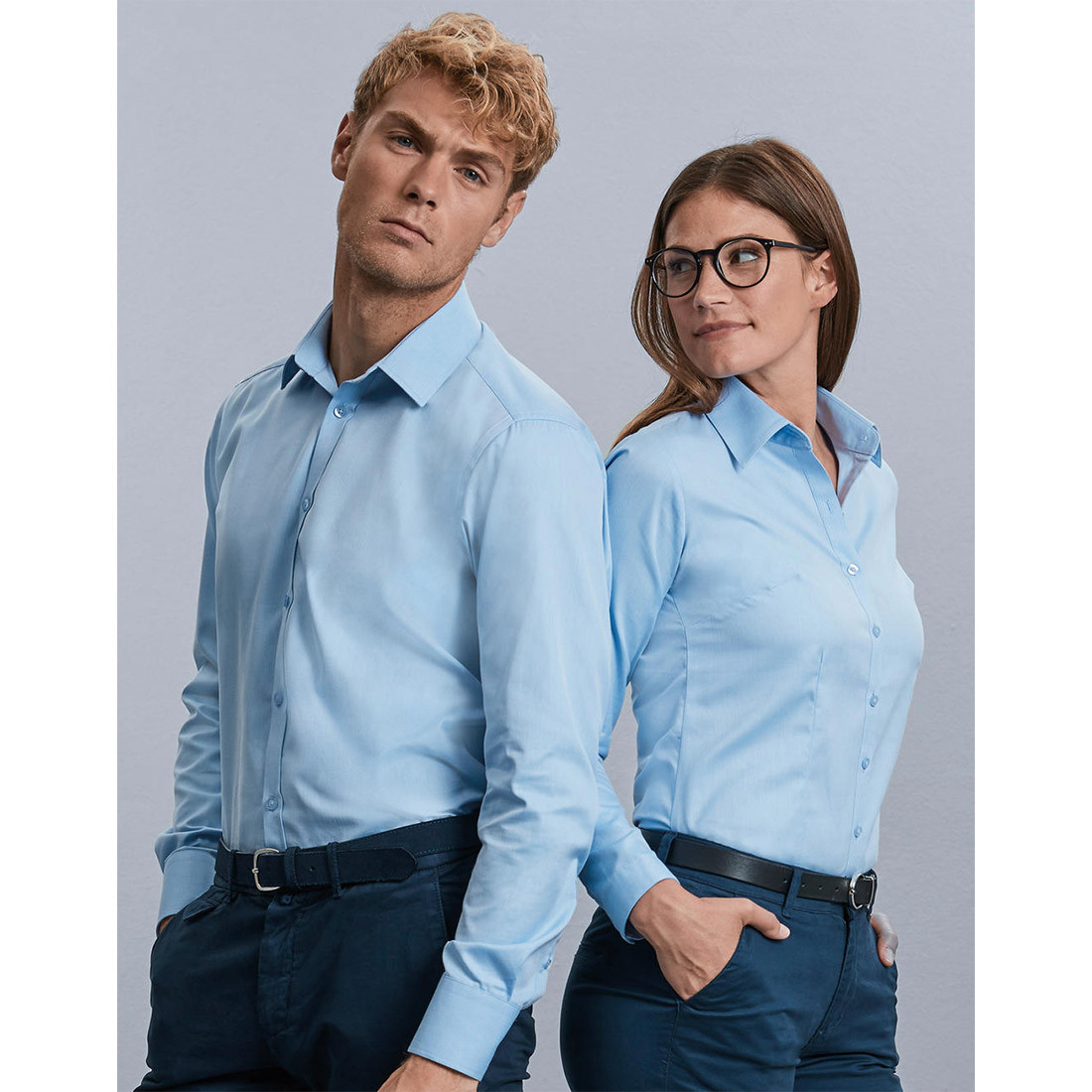 Ladies` LS Herringbone Shirt - Arbeitskleidung