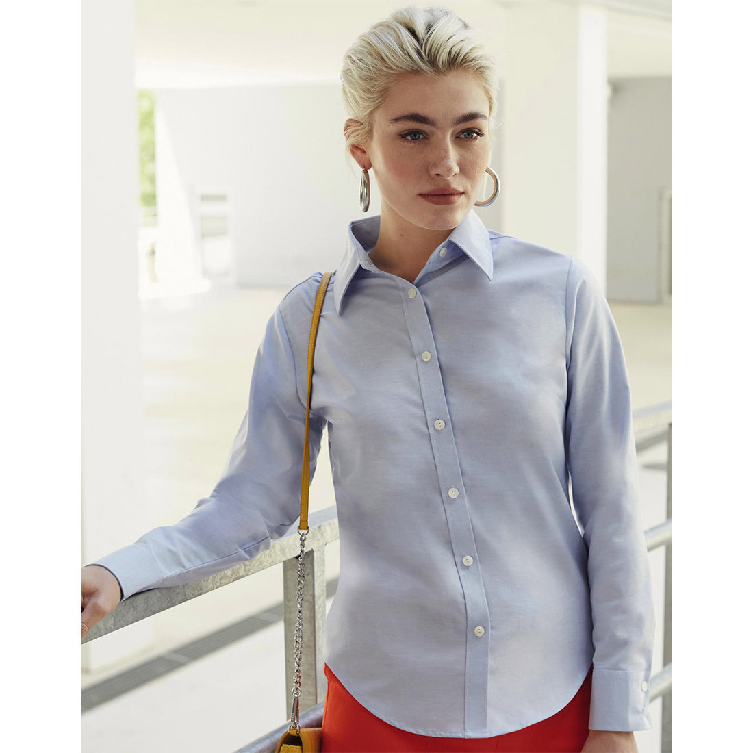Lady-Fit Long Sleeve Oxford Shirt - Safetywear