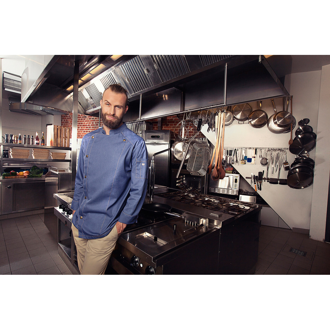 Kochjacke Jeans-Style - Arbeitskleidung Kochjacke Jeans-Style - Arbeitskleidung
