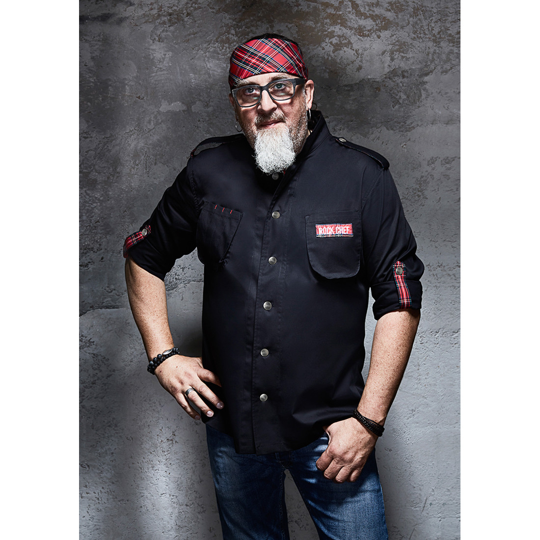 Chaqueta de chefs, Raw-Draft ROCK CHEF®-Stage2 - Ropa de protección Chaqueta de chefs, Raw-Draft ROCK CHEF®-Stage2 - Ropa de protección