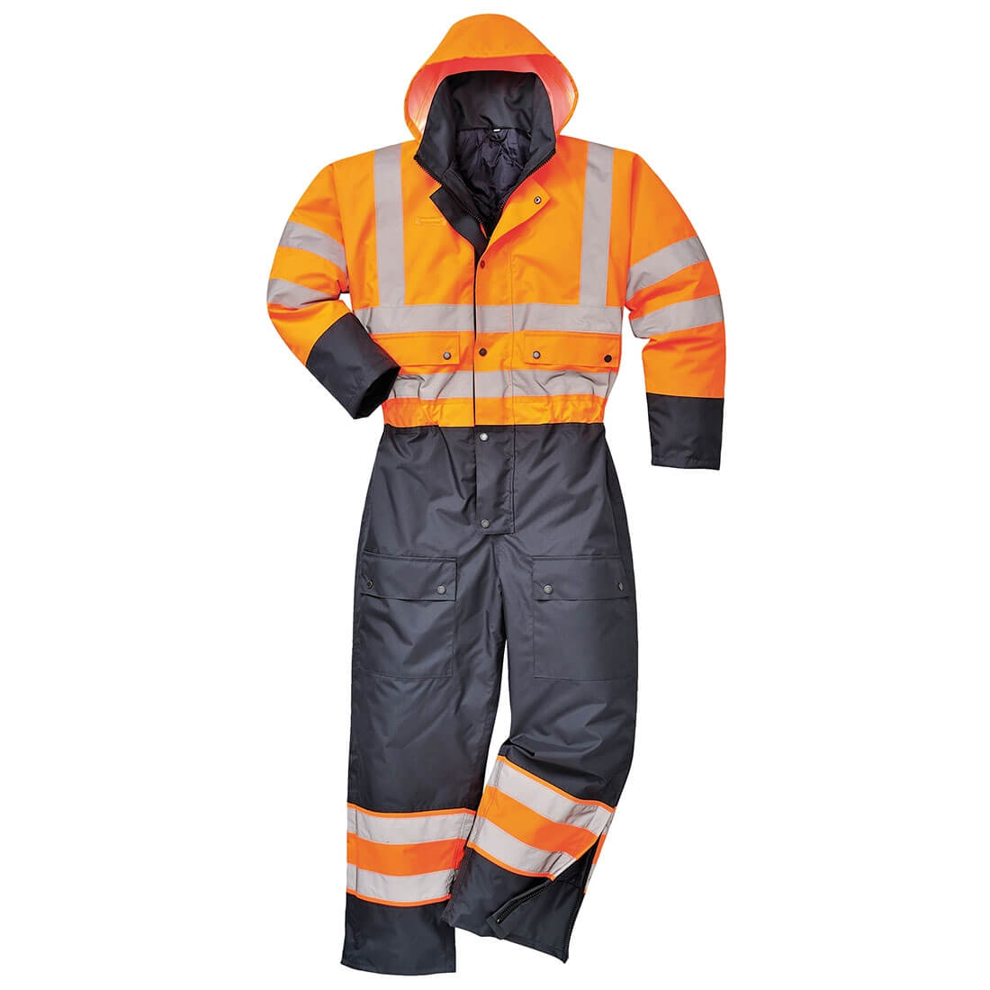 Hi-Vis Contrast Coverall - Lined - Safetywear
