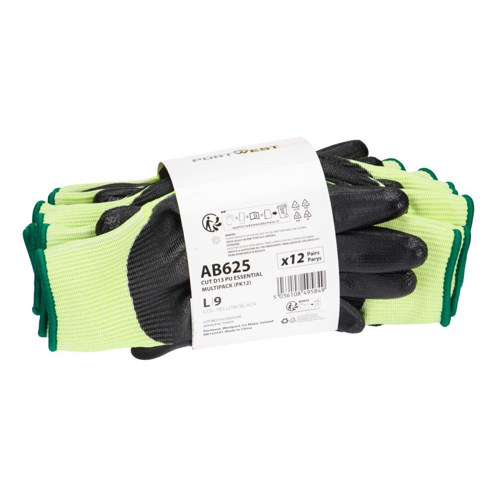 Gants anti-coupures en PU Cut D13 (paquet de 12 paires) - Les équipements de protection individuelle