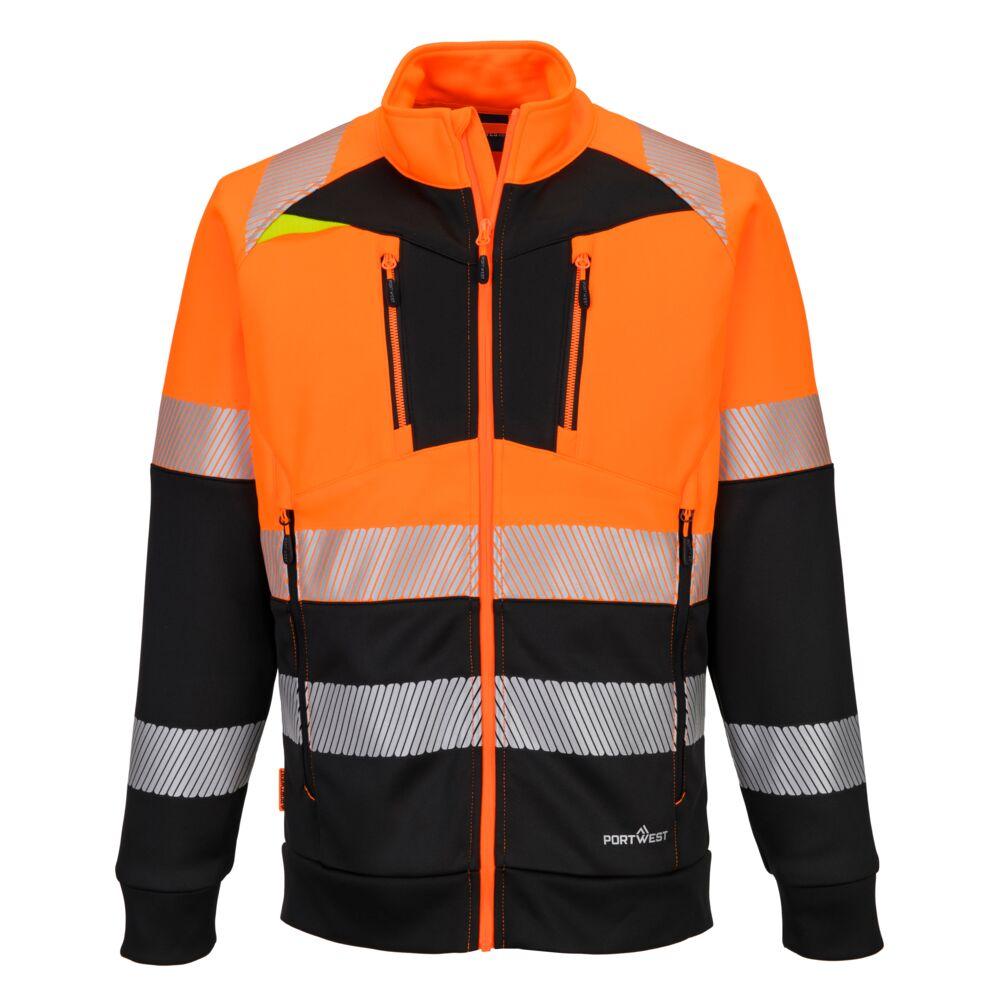 DX4 Hi-Vis Class 1 Funnel Neck Zipped Sweatshirt - Safetywear