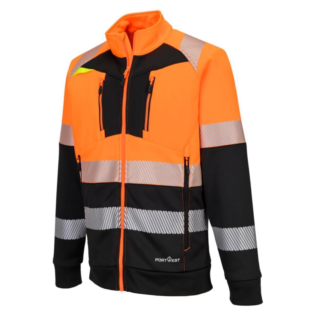 DX4 Hi-Vis Class 1 Funnel Neck Zipped Sweatshirt - Safetywear