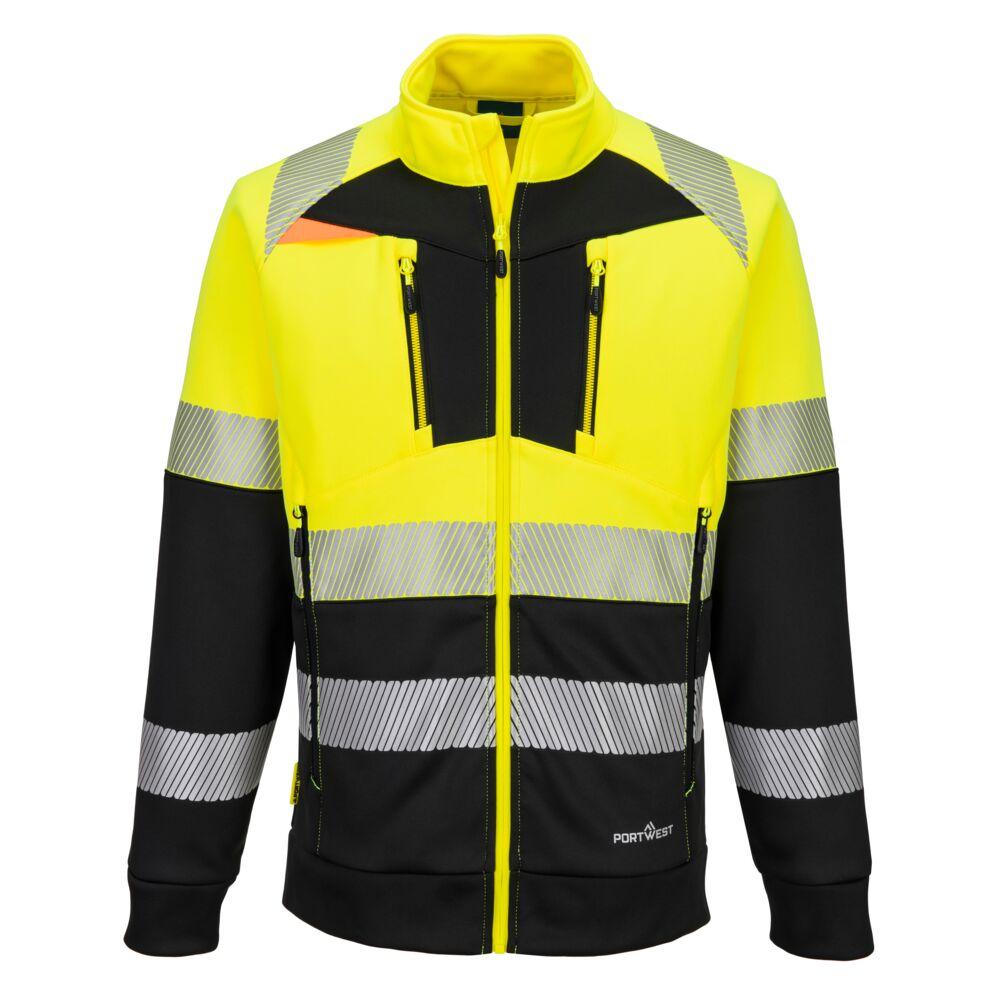 DX4 Hi-Vis Class 1 Funnel Neck Zipped Sweatshirt - Safetywear