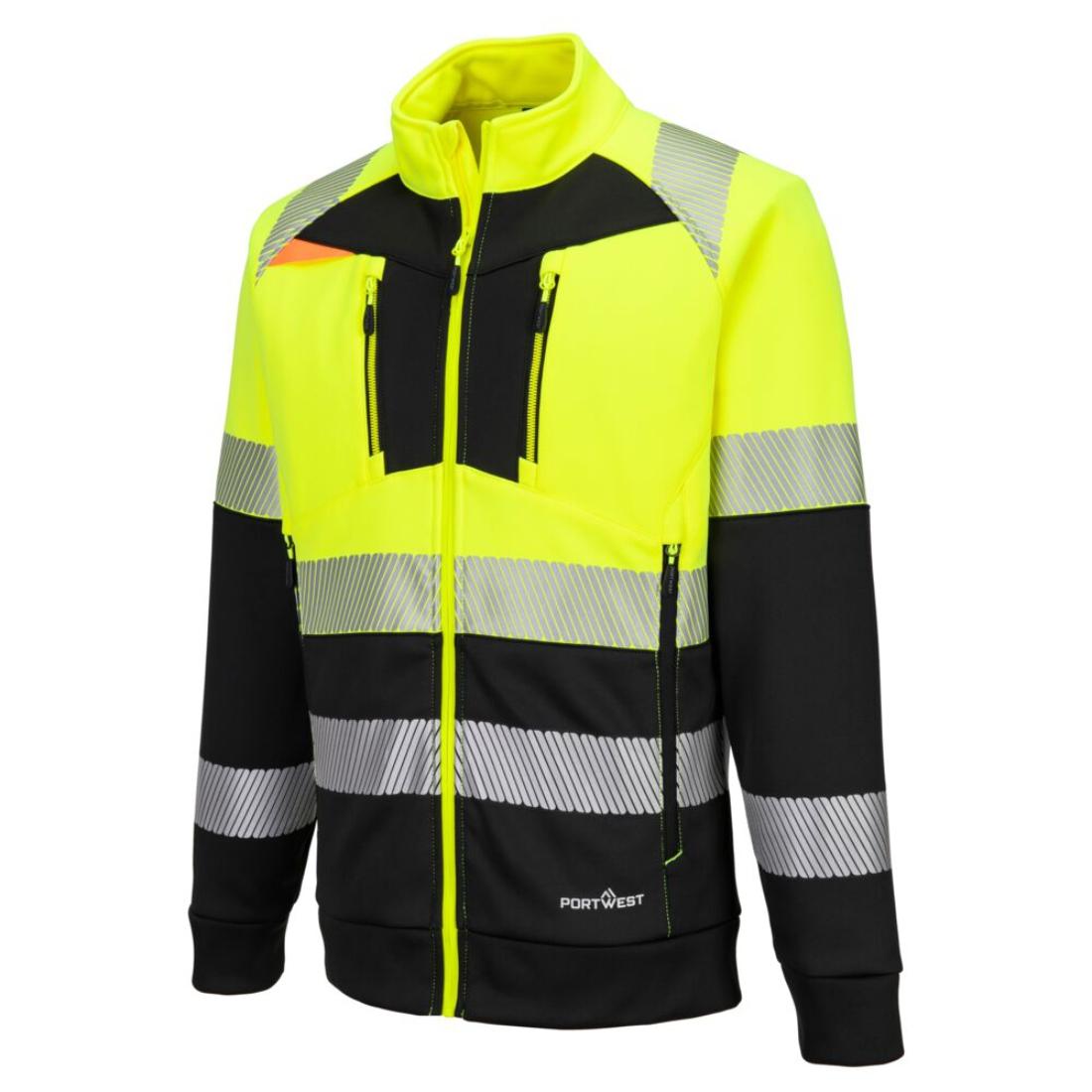 DX4 Hi-Vis Class 1 Funnel Neck Zipped Sweatshirt - Safetywear