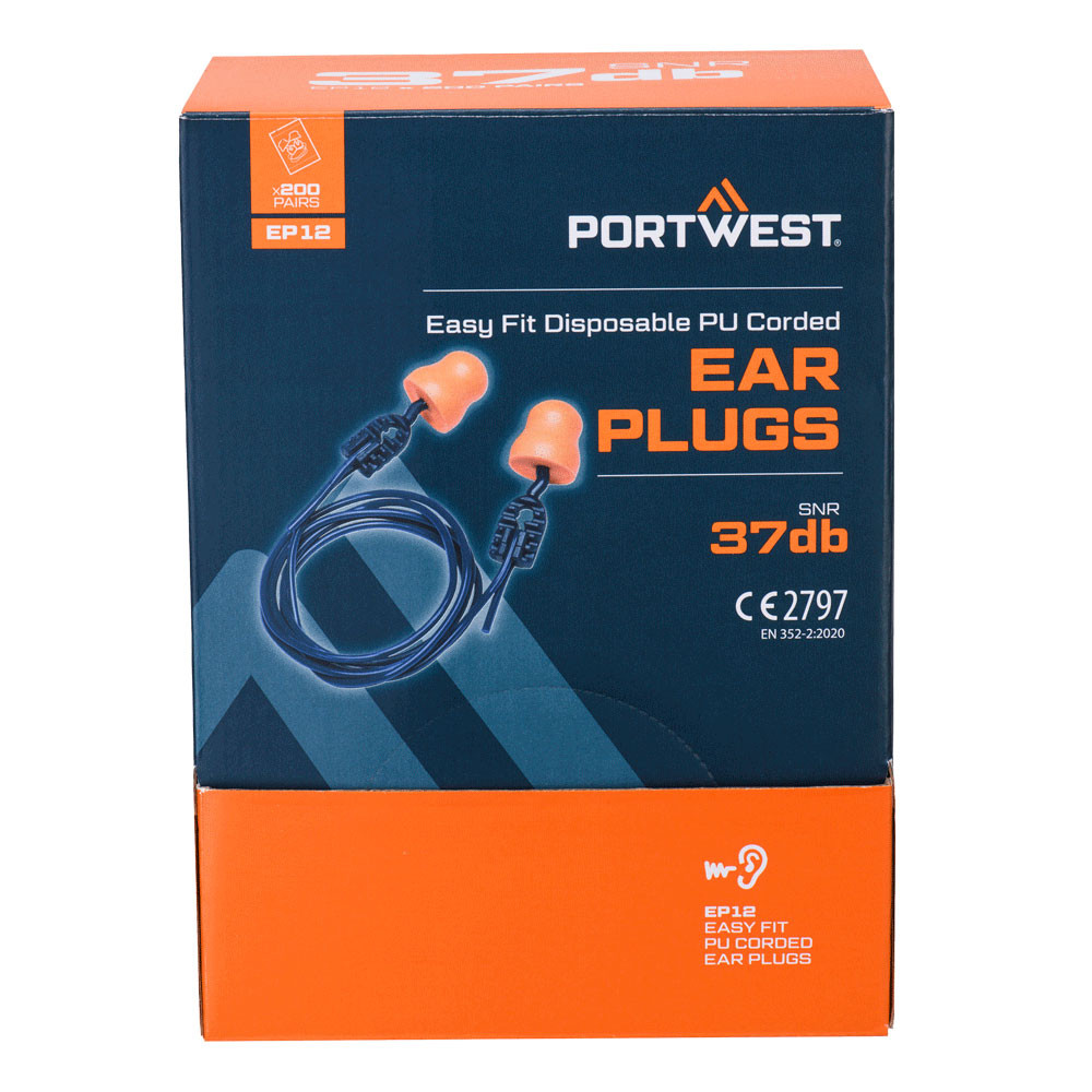 Easy Fit PU Ear Plugs Corded - Personal protection Easy Fit PU Ear Plugs Corded - Personal protection