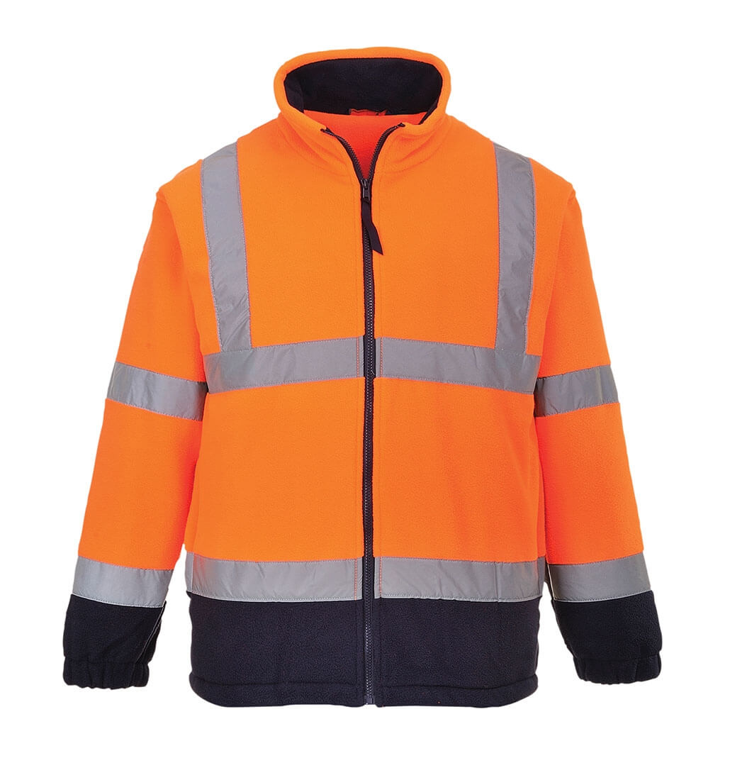 Zweifarbige Warnschutz-Fleece-Jacke - Arbeitskleidung