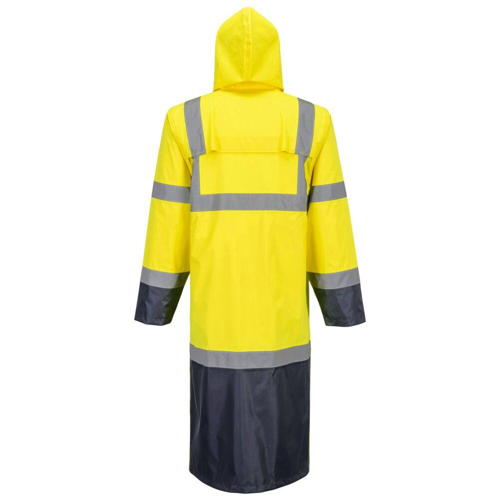 Hi-Vis Contrast Raincoat 122cm - Safetywear
