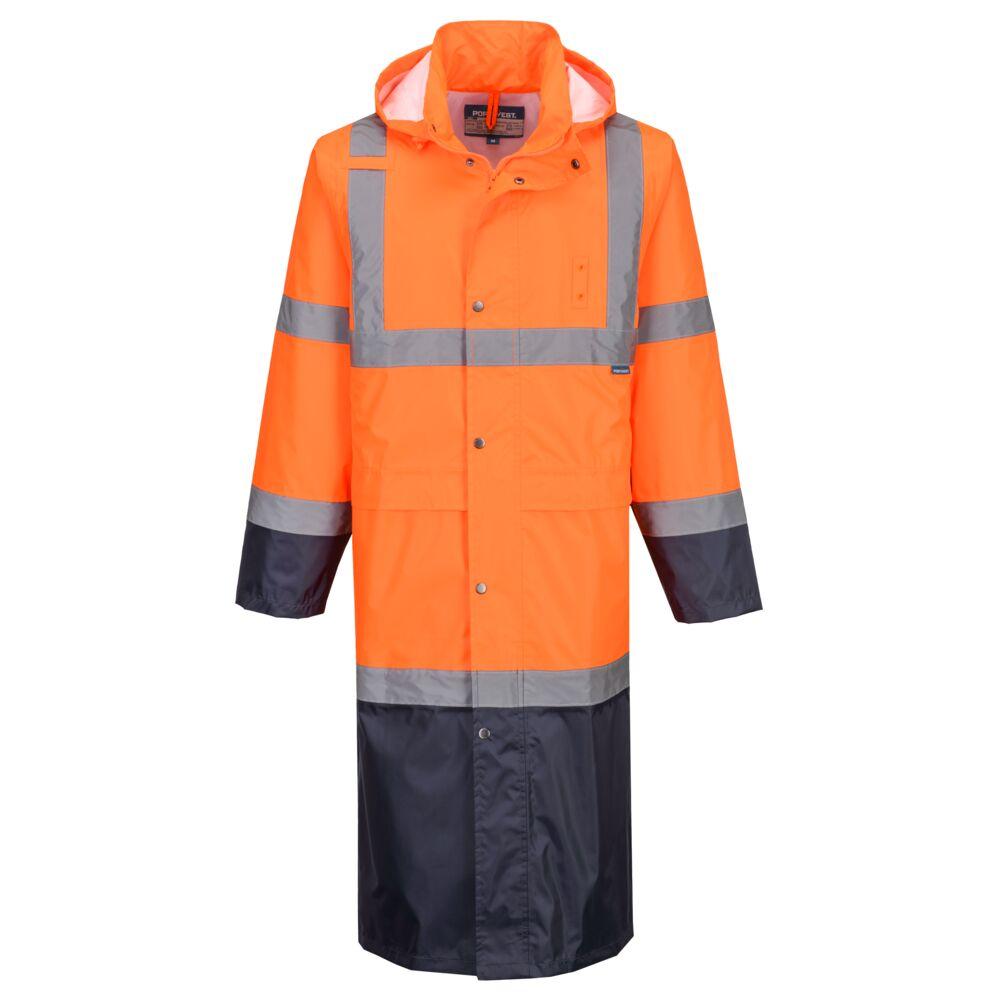 HiVis-Kontrastregenmantel, 122 cm - Arbeitskleidung
