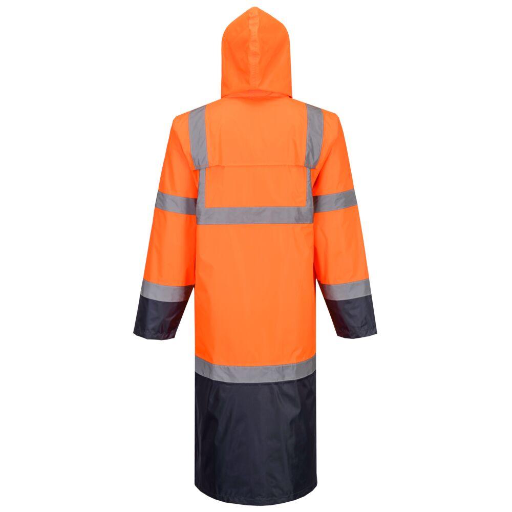 Hi-Vis Contrast Raincoat 122cm - Safetywear