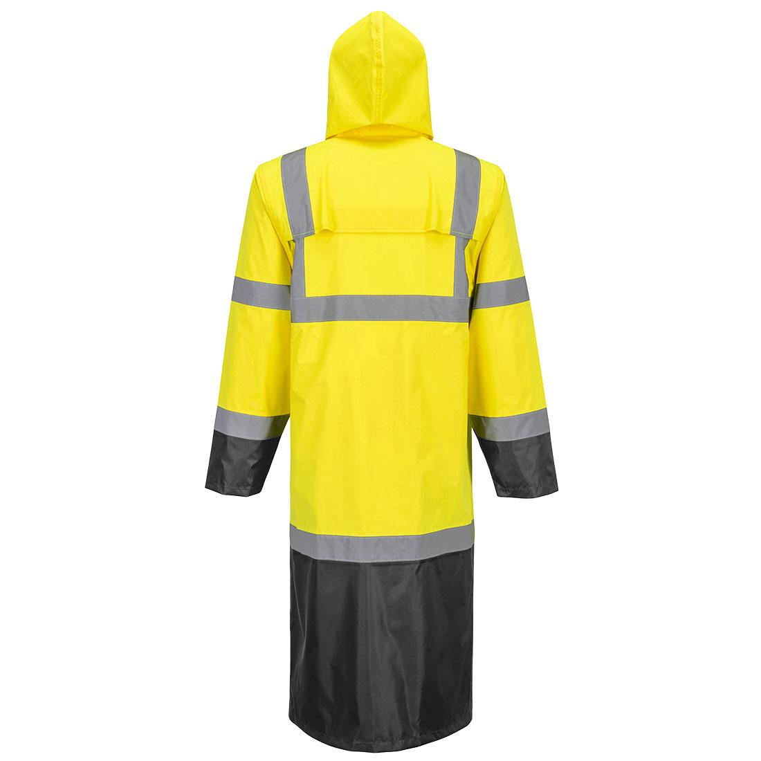 Hi-Vis Contrast Raincoat 122cm - Safetywear