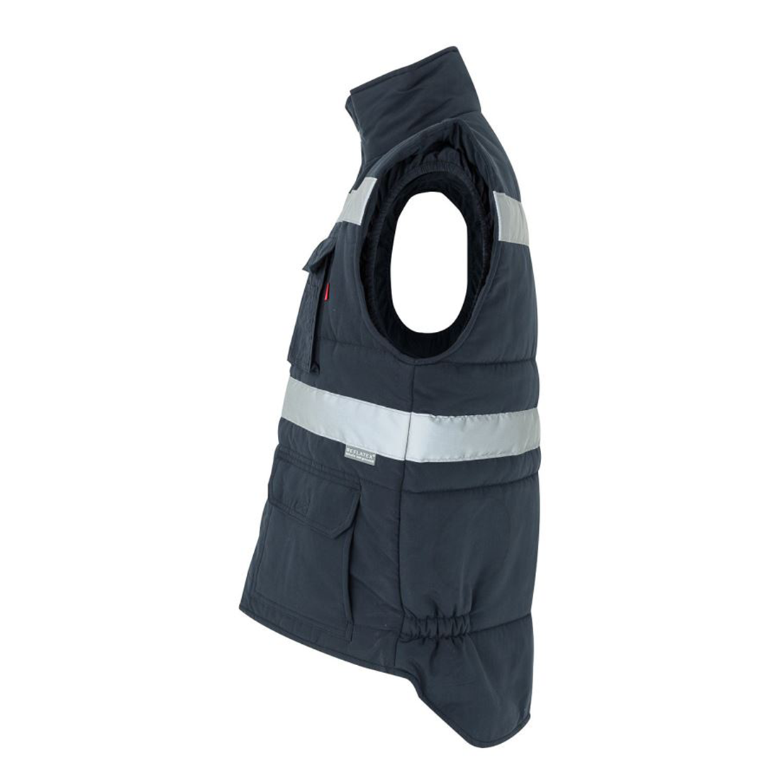 Vestă matlasată cu buzunare multiple și bandă reflectorizantă - Imbracaminte de protectie Vestă matlasată cu buzunare multiple și bandă reflectorizantă - Imbracaminte de protectie