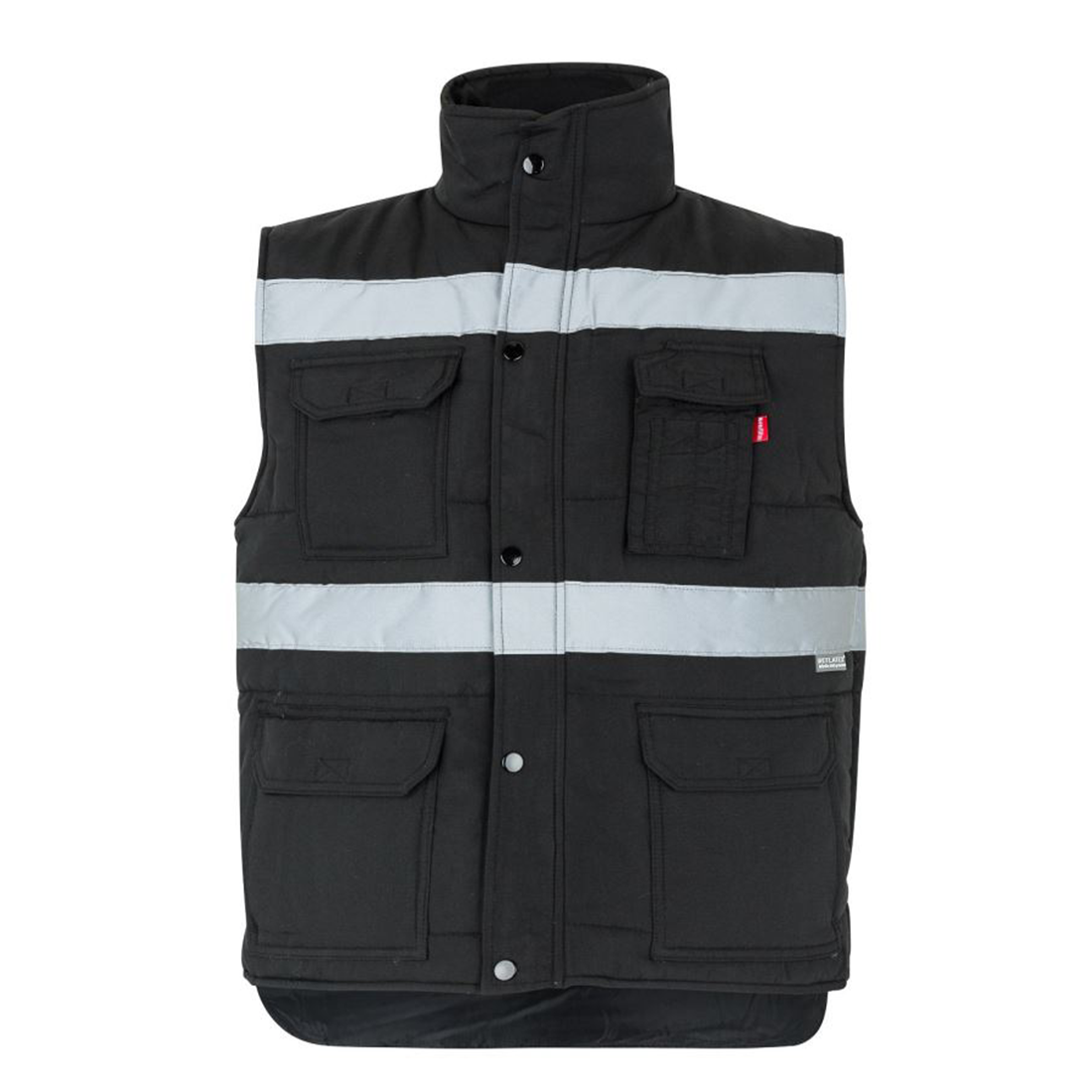 Vestă matlasată cu buzunare multiple și bandă reflectorizantă - Imbracaminte de protectie Vestă matlasată cu buzunare multiple și bandă reflectorizantă - Imbracaminte de protectie