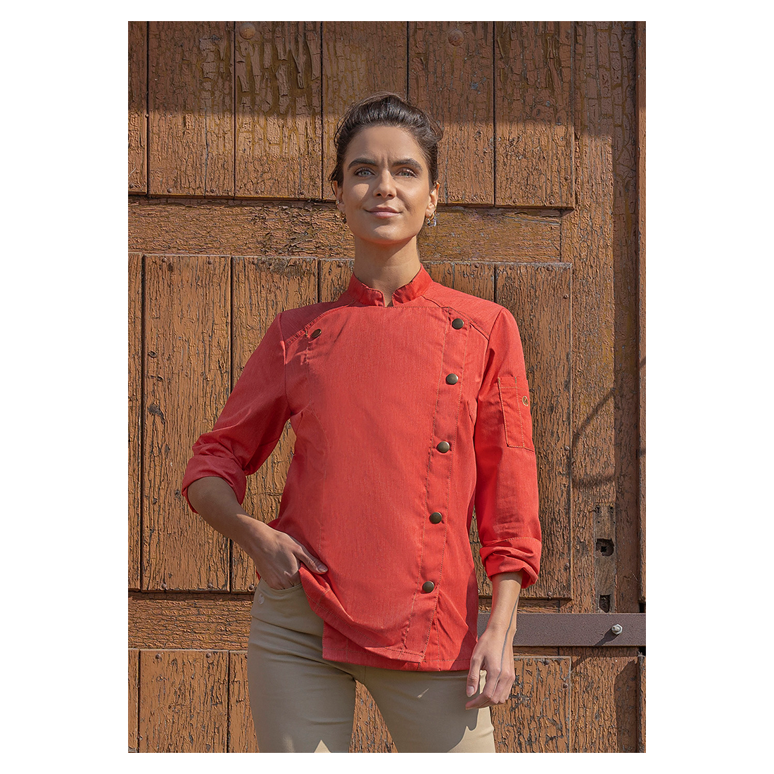 Ladies' Chef Jacket Jeans-Style - Safetywear