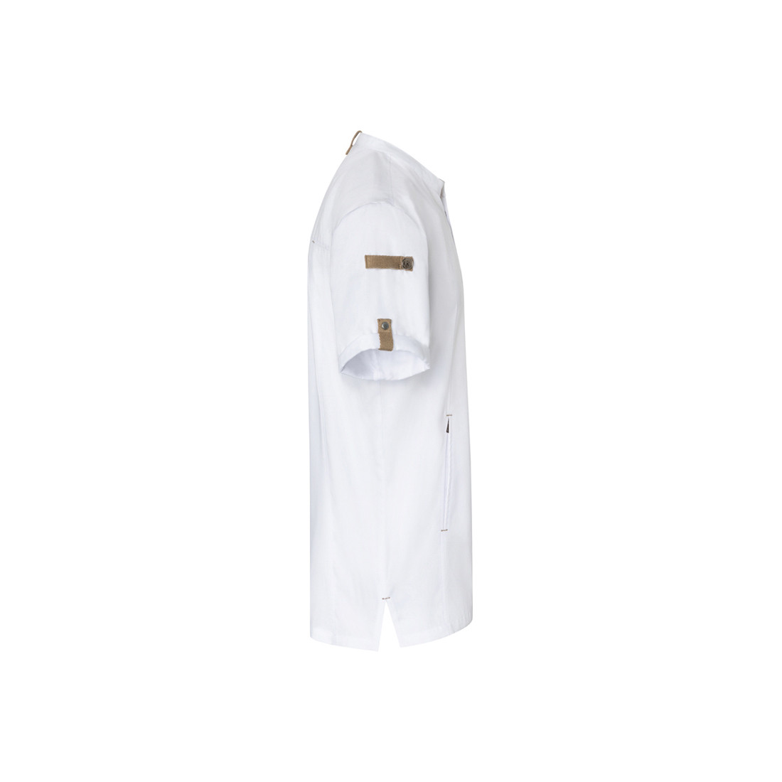 Veste de cuisine à manches courtes Green-Generation, en matériau durable , 72% GRS Certified Recycled Polyester / 28% Conventional Cotton - Les vêtements de protection