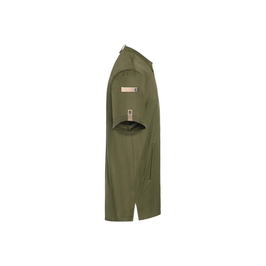 Short-Sleeve Chef Jacket Green-Generation, from Sustainable Material , 72% GRS Certified Recycled Polyester / 28% Conventional Cotton - Safetywear