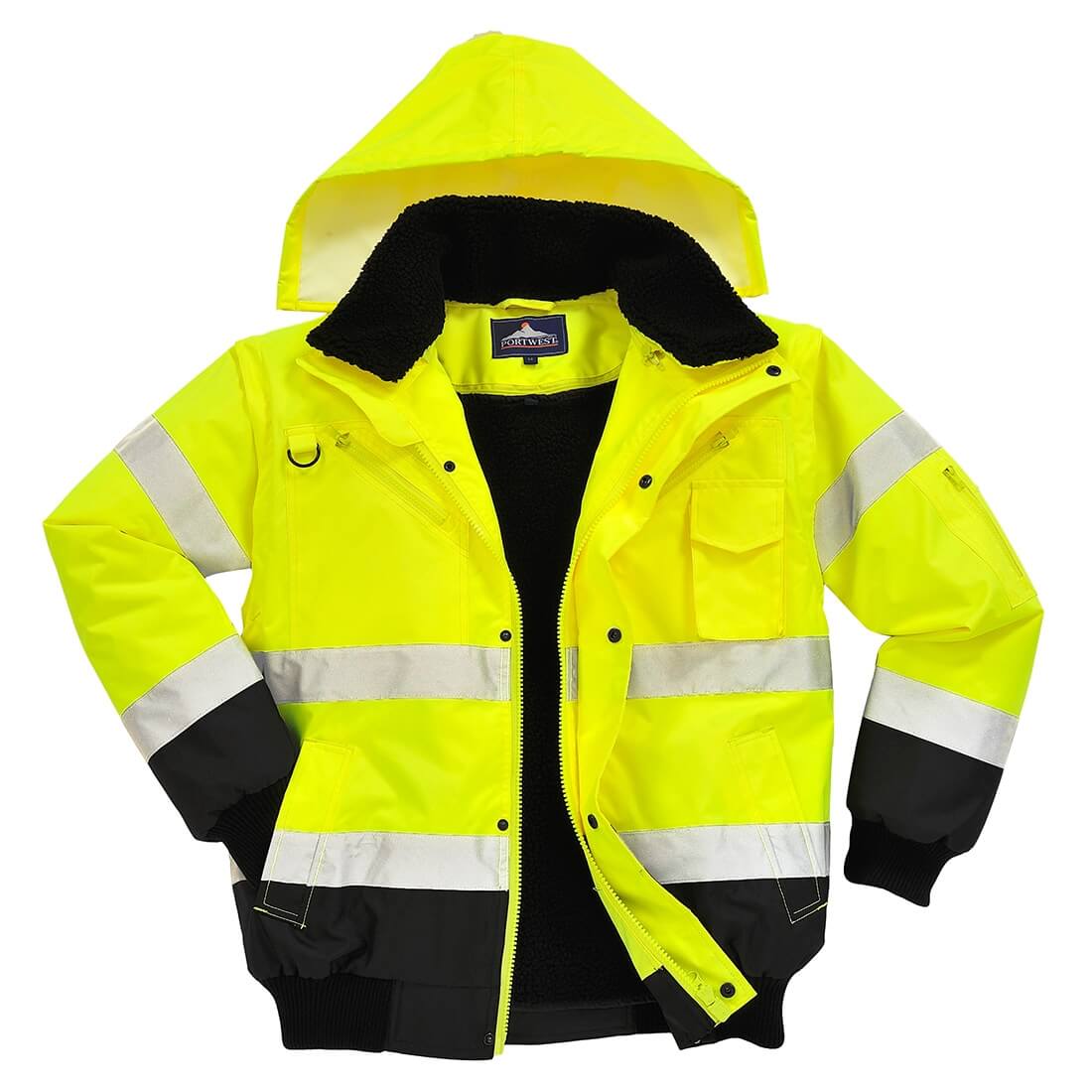 Hi-Vis Contrast Bomber Jacket - Safetywear
