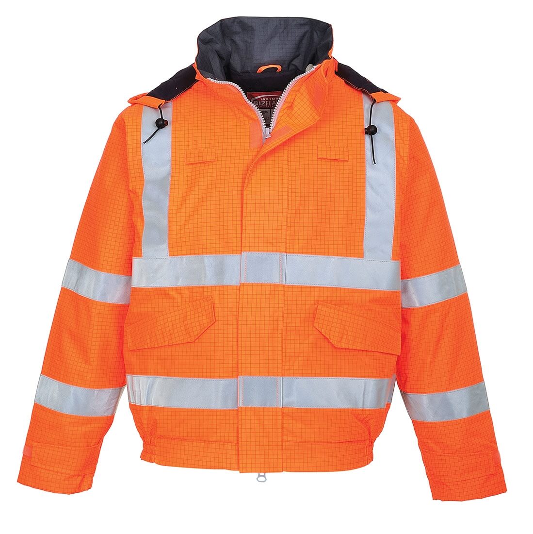 Bizflame Rain Hi-Vis Antistatic FR Bomber Jacket - Safetywear