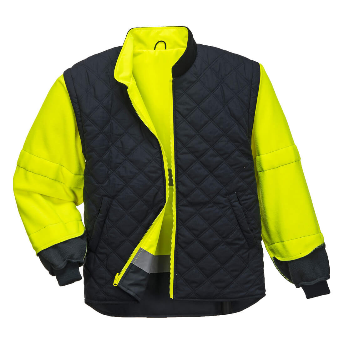 Hi-Vis 7-in-1 Contrast Traffic Jacket - Safetywear