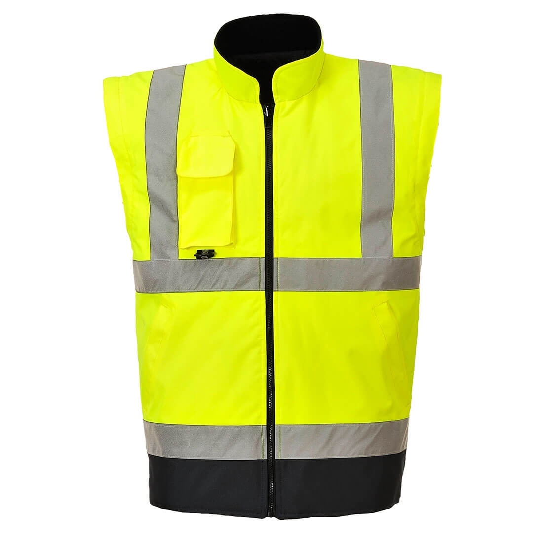 Hi-Vis 7-in-1 Contrast Traffic Jacket - Safetywear